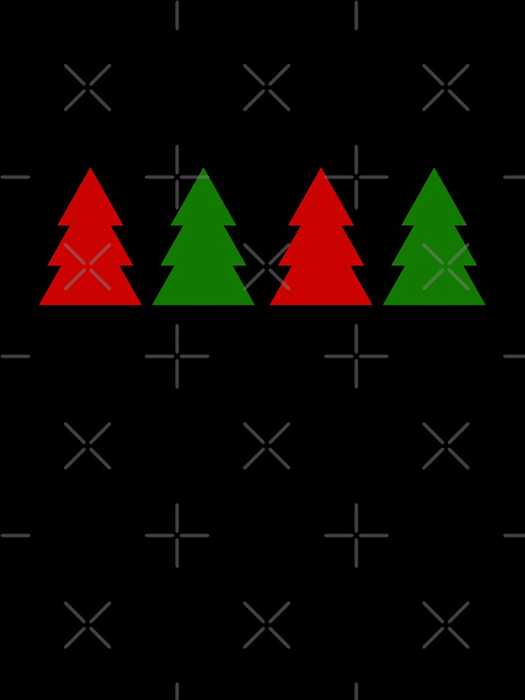 Cedar Trees - Red & Green by TheeForestFox Shop
