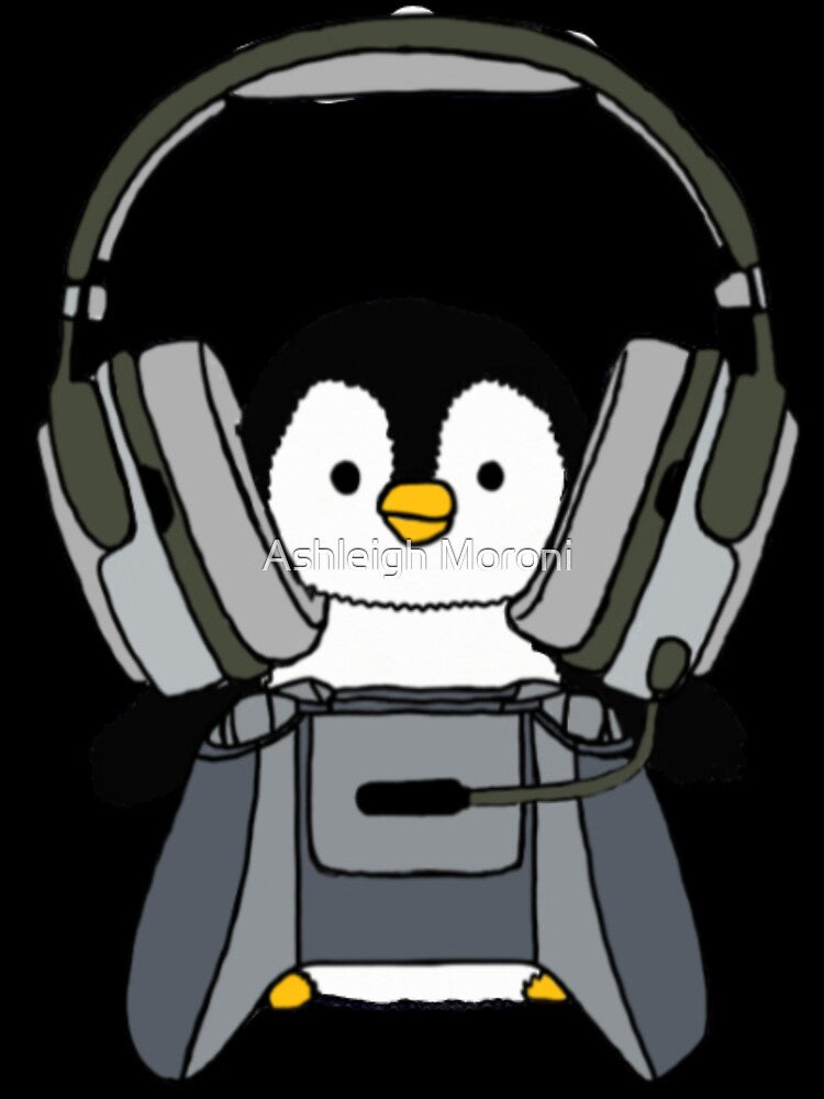 Gamer Penguin by Ashleigh Does Art Stuff