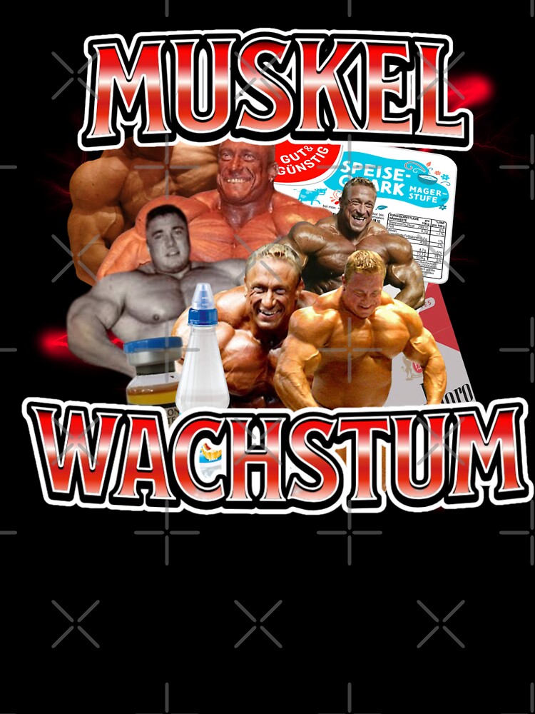 MUSCLE GROWTH - Funny Bodybuilding Gym Meme by Fiebertraum Fashion