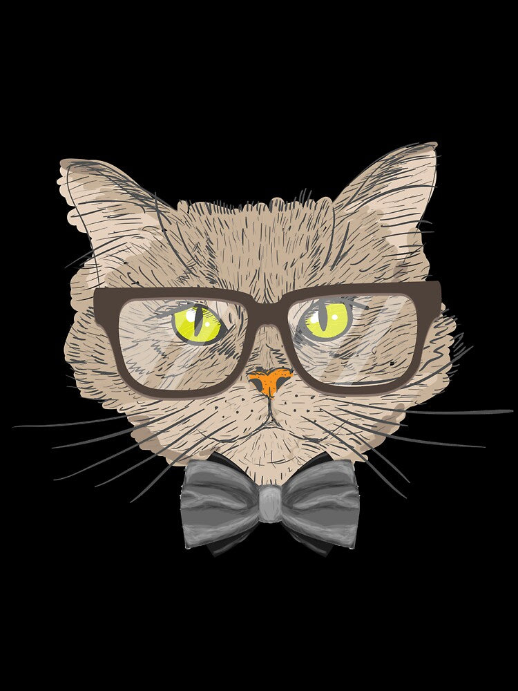 Funny Cat Wearing Glasses T-Shirt by AllStarMerch