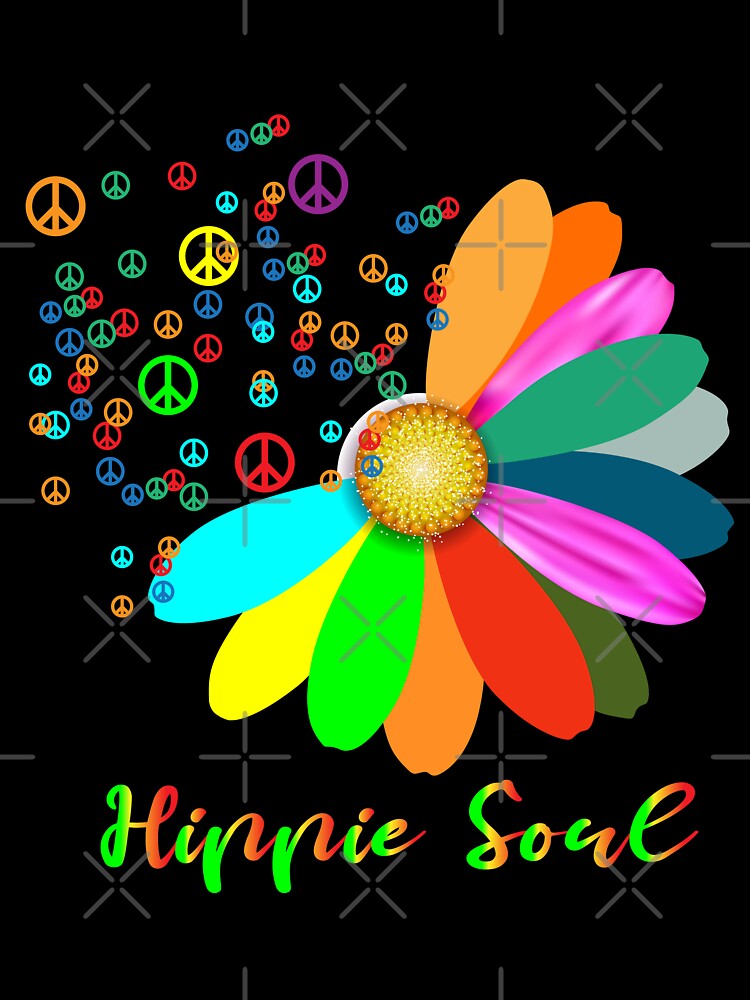 Daisy Peace Sign Hippie Soul , Flower Lovers by shinoshop