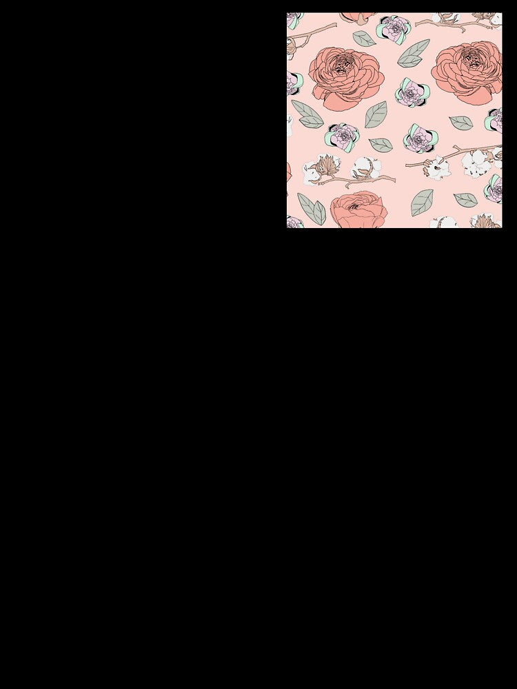 Buttercups & Cotton branch - pastel pink flowers pattern by Kelyrin