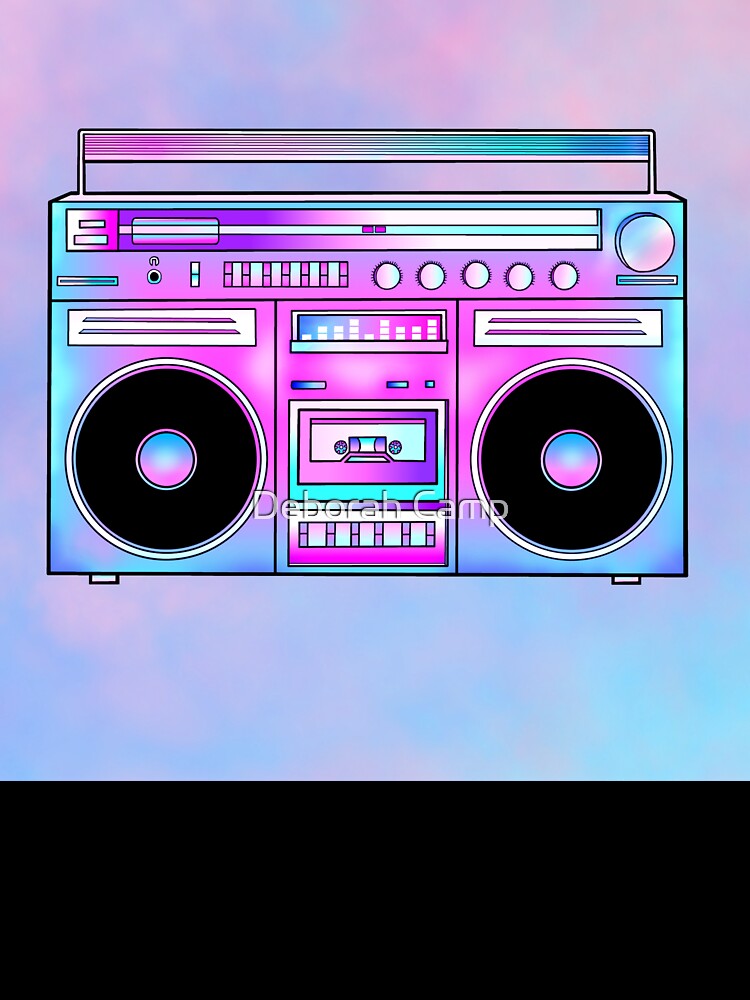 Totally Sweet Retro Cotton Candy Boombox by Deborah Camp