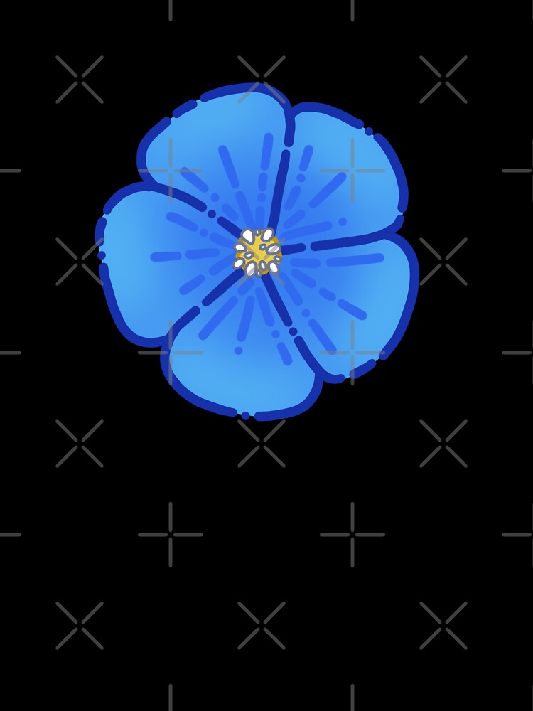Blue Flower Simple Design by AveryZi