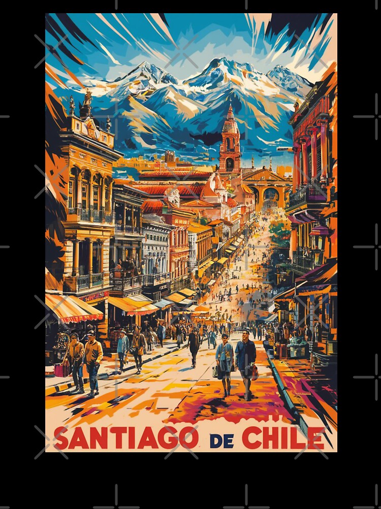 Santiago Vintage Travel Poster by TravelerRat