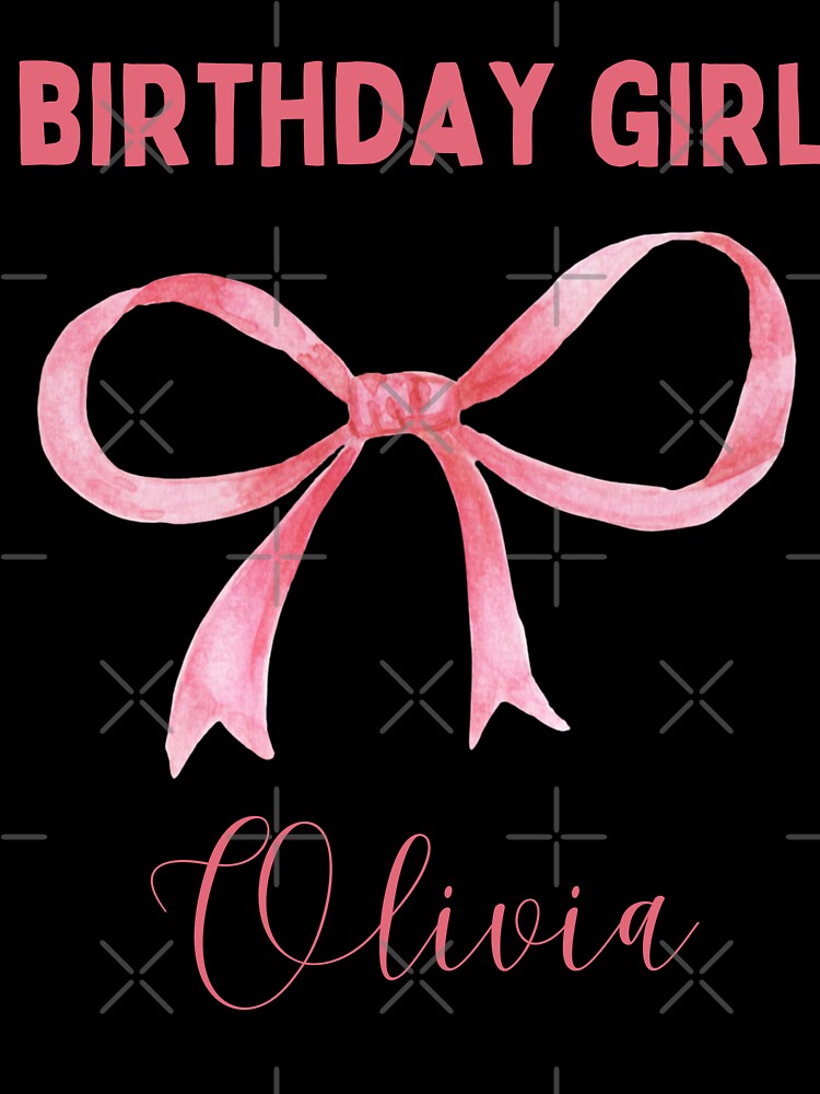 Pink Bow Coquette Birthday Girl by Green Cart