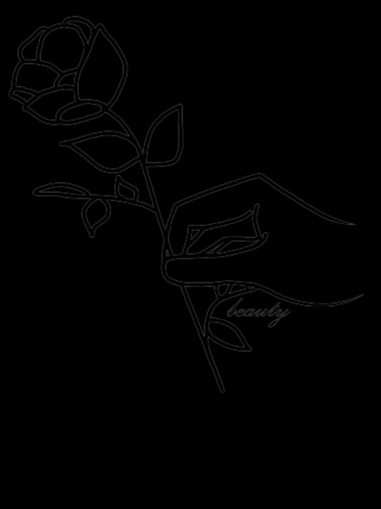 Simple Flower Outline Beauty by RoemDesigns