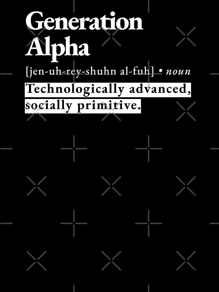 Generation Alpha funny dictionary definition by NeonTeePrint