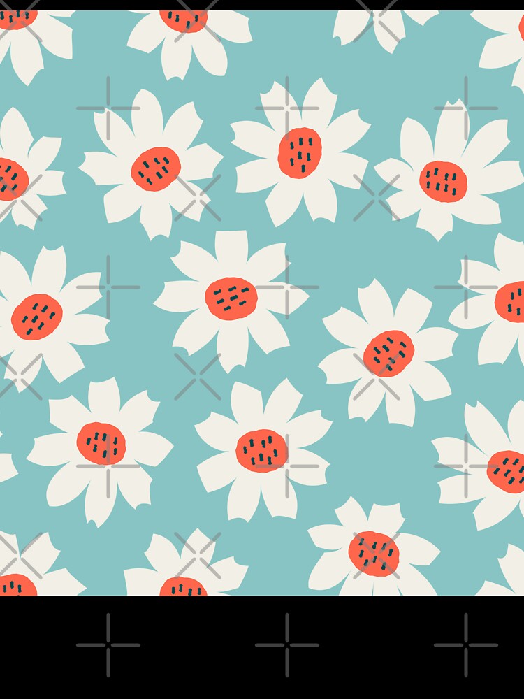 Big Flowers  Cyan Dream by EliveraDesigns