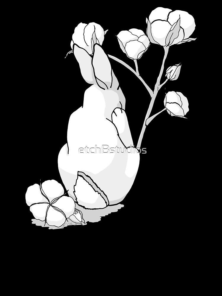 Cottontail Black and White by etchBstudios
