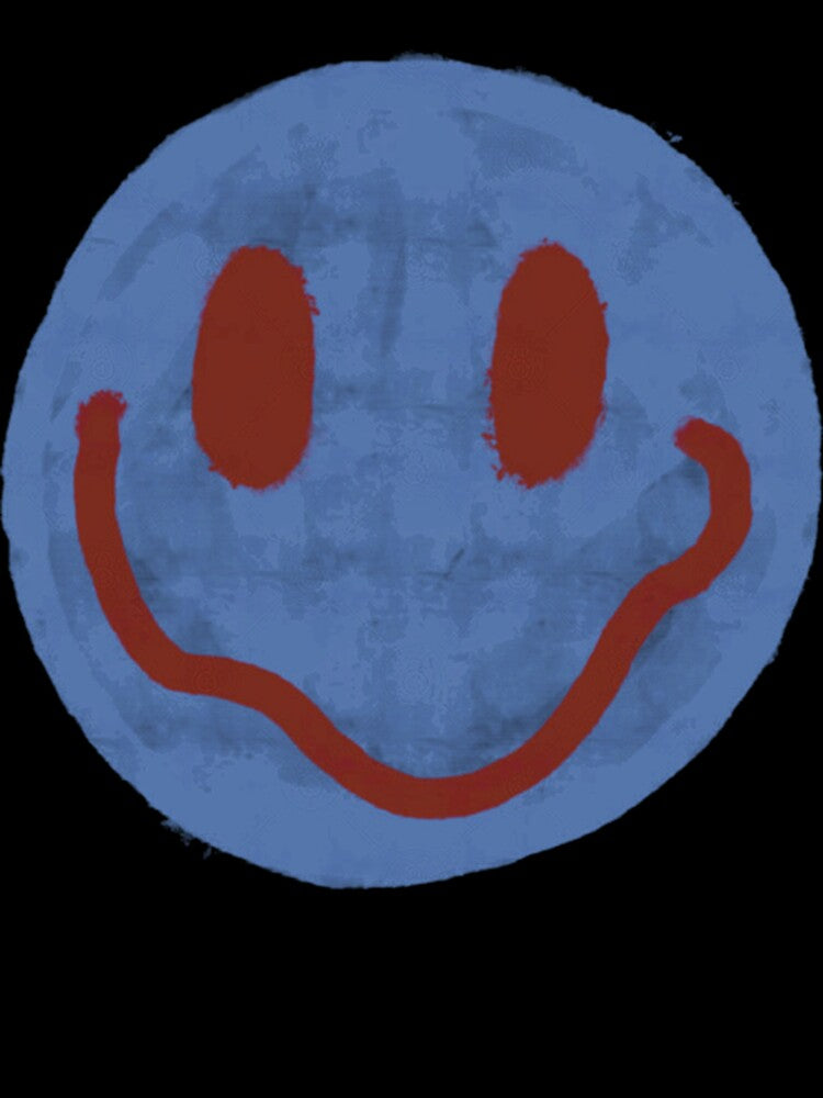 Blue and Maroon Smiley Face cute by PorterMoyer