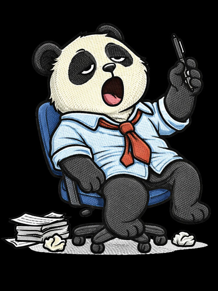 Lazy Office Panda – Funny Tired Office Worker Panda Cartoon Mascot by ColorSplash123