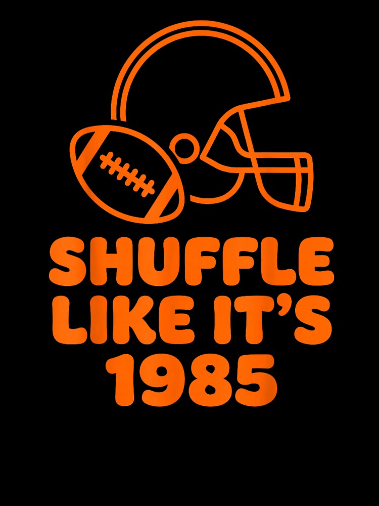 Shuffle Like It's 1985 Retro Football Helmet Fan Design by QuirkLabs