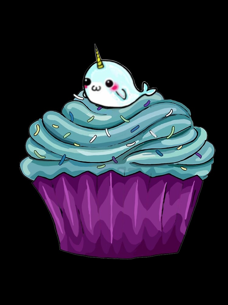 Cupcakes and a cute little unicorn whale Narwhal meme, Cupcakes and a cute little unicorn whale Narwhal stickers, Cupcakes and a cute little unicorn whale Narwhal  shirt For Mom Dad Kids by yota habi