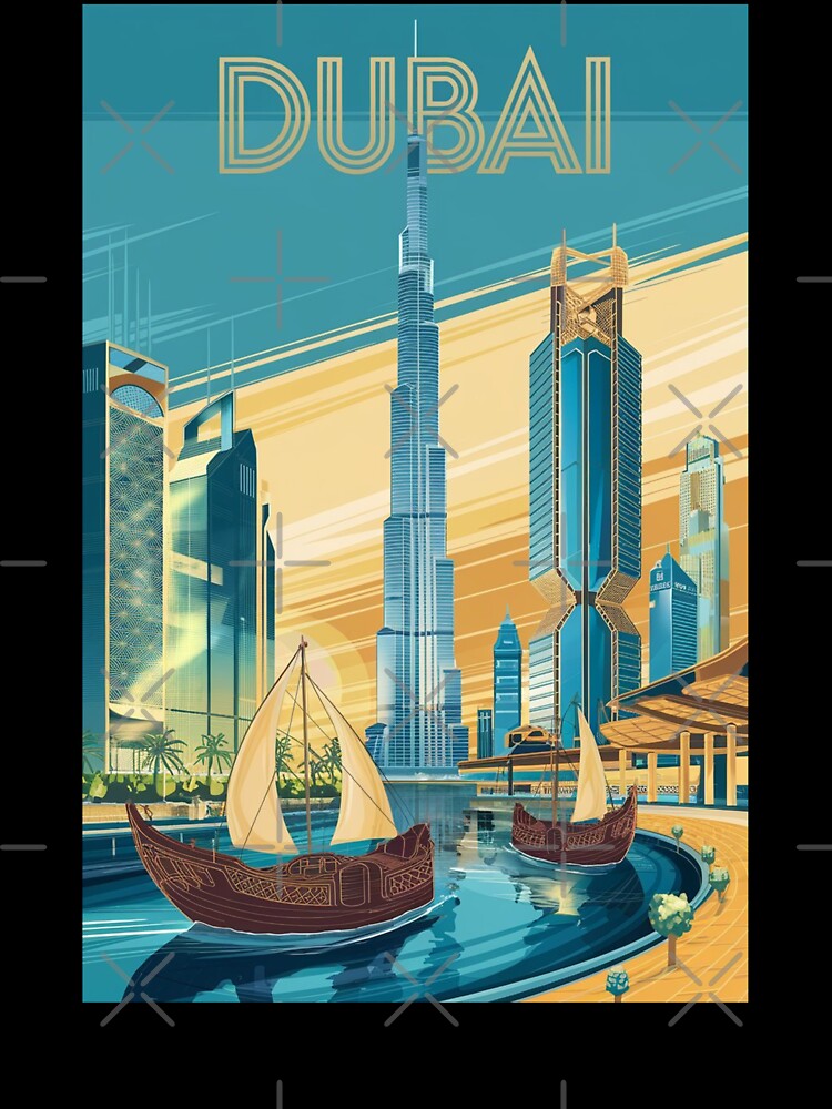 Dubai Vintage Travel Poster by TravelerRat