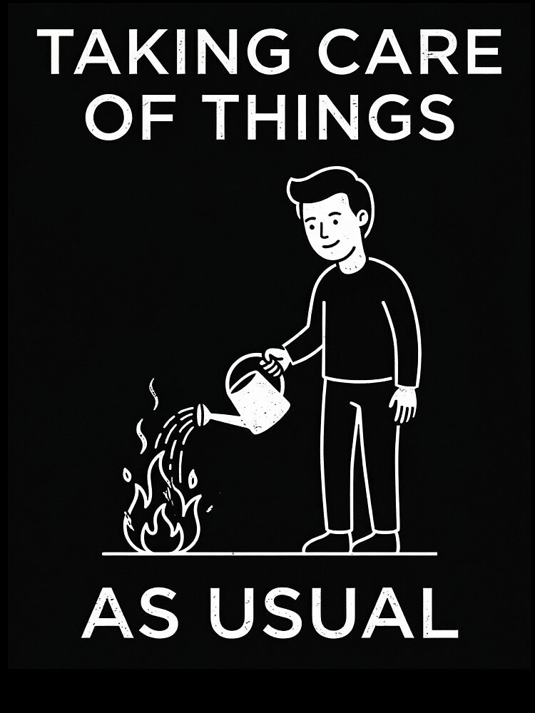 Taking Care Of Things As Usual Dark Humor by apex.vibe
