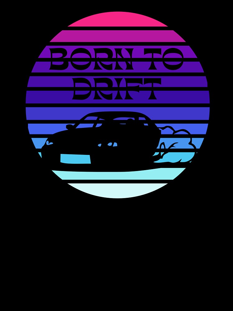 Born to drift T-Shirt | Retro Sunset Drift Graphic by DNHZstore