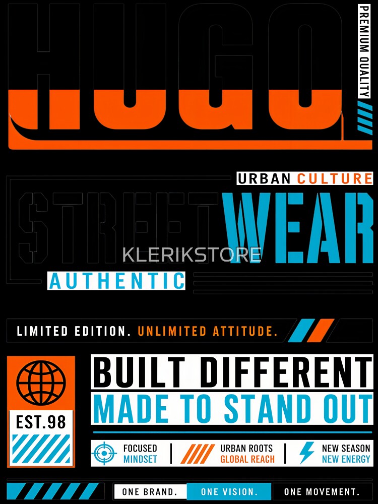 Premium Quality Street Wear Built Difrent Made To Stand Out by KLERIKSTORE