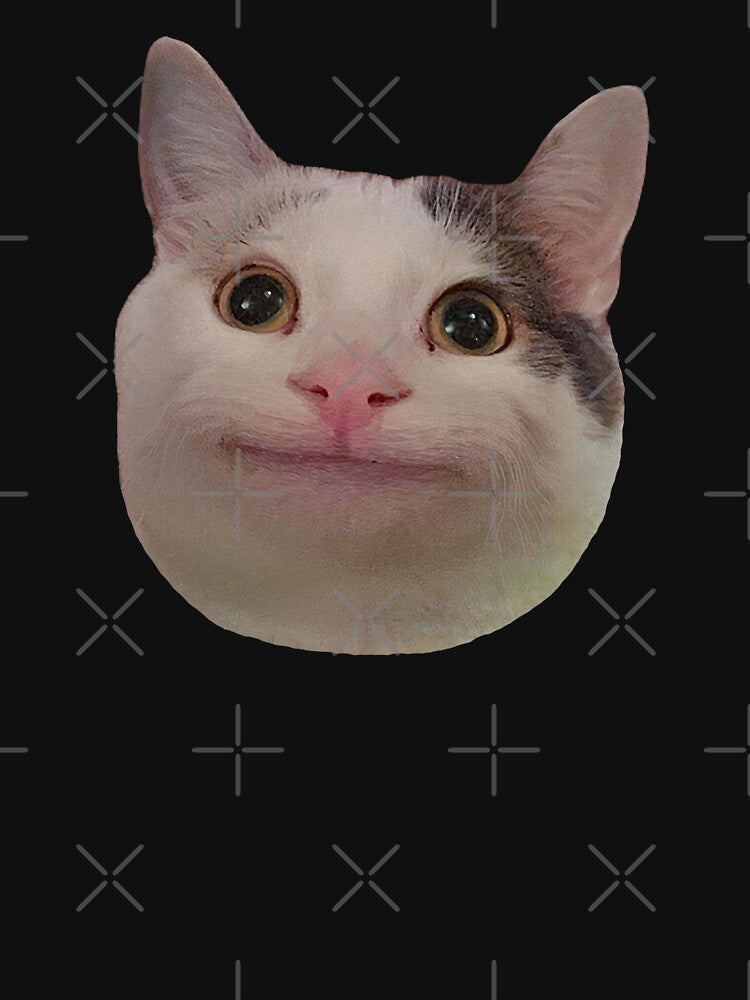Beluga Cat Meme Face Smiling by fomodesigns