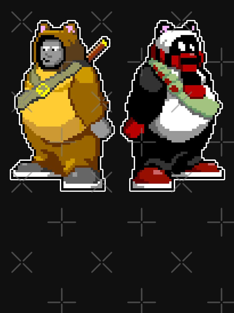 Brunzy and Grimz pixel art by styleuniversal