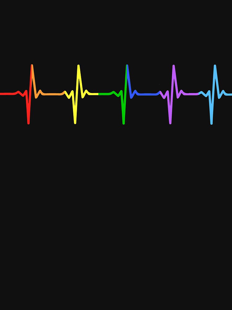 Rainbow Pulse Hearbeat LGBT by thingsandthings