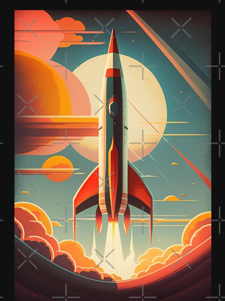 Retro science fiction Rocket 1960s by RESToRAPTOR