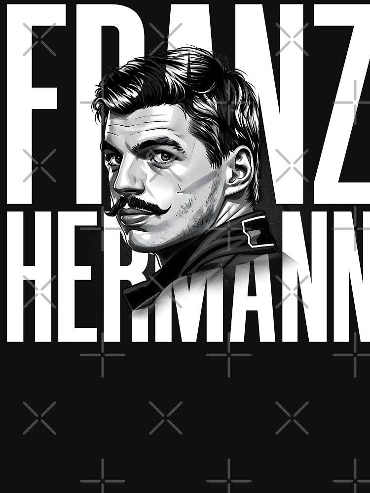 Franz Hermann Portrait - Vintage F1 Driver Black & White Art Print by Studio F1Grid