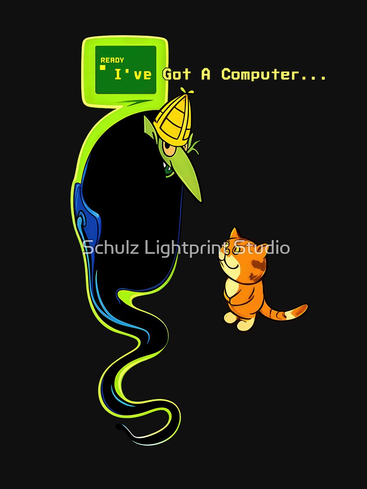 Corvax and his computer by Schulz Lightprint Studio