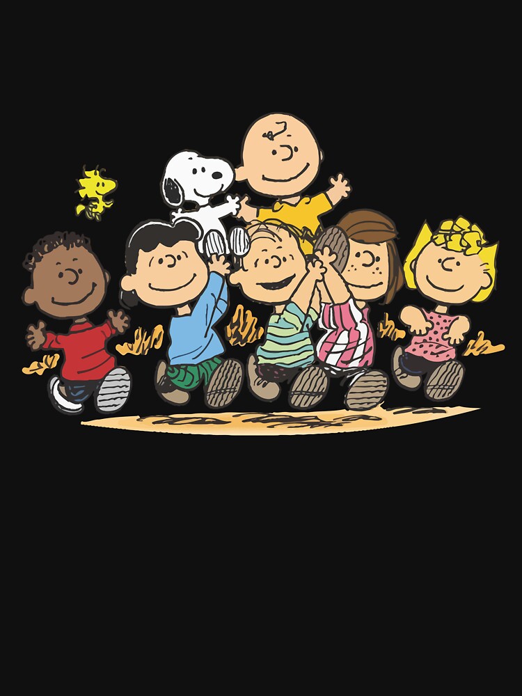 peanuts comic strip : around friends happy forever by gonyclofush