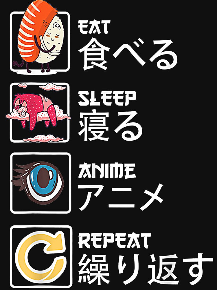 Eat Sleep Anime Repeat by Butterfilei