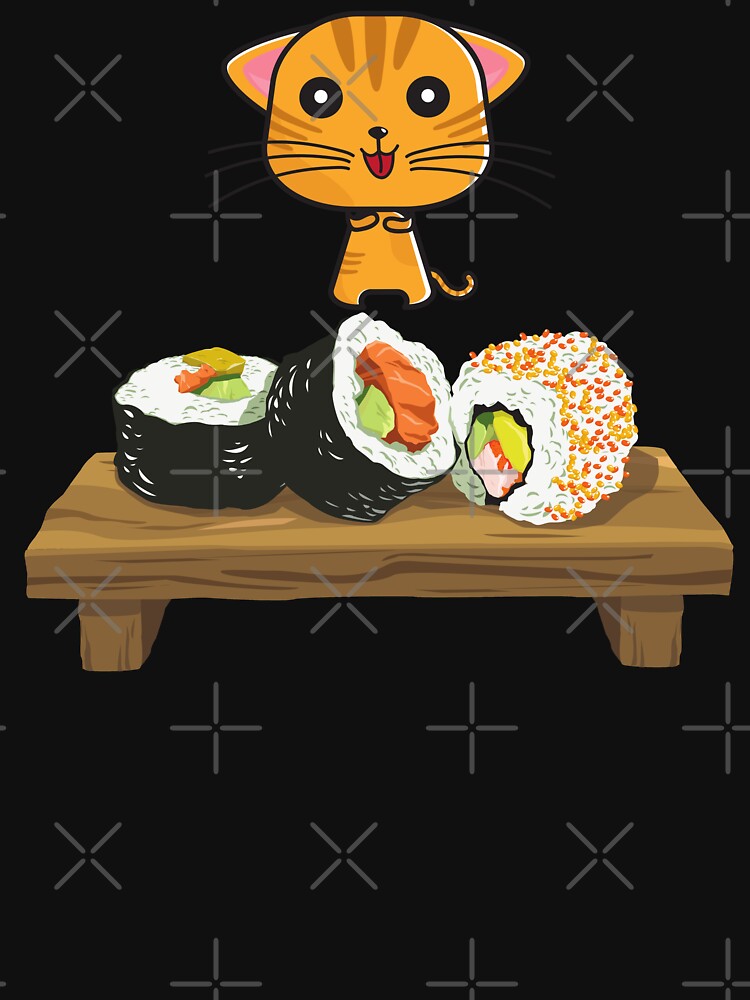 Cute cat craving Sushi by AGDesignstore