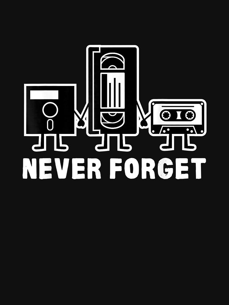 Retro Vintage Never Forget Cassette Tape T-Shirt by Lukifo-Caster