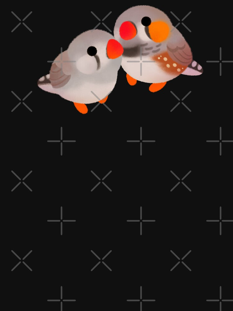 Zebra finch - text/dark by pikaole