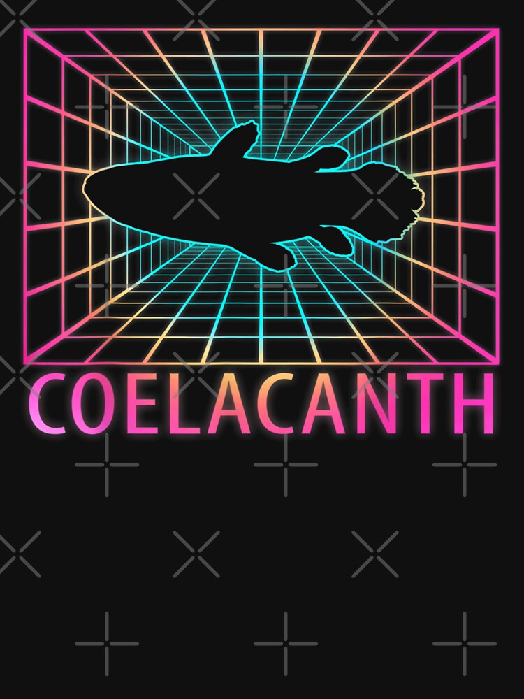 Coelacanth Retro Fish Gift T-Shirt by MilaBuchko