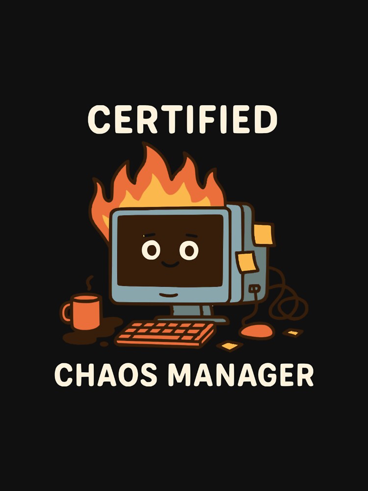Certified Chaos Manager  – Office Humor by TrashNegativity