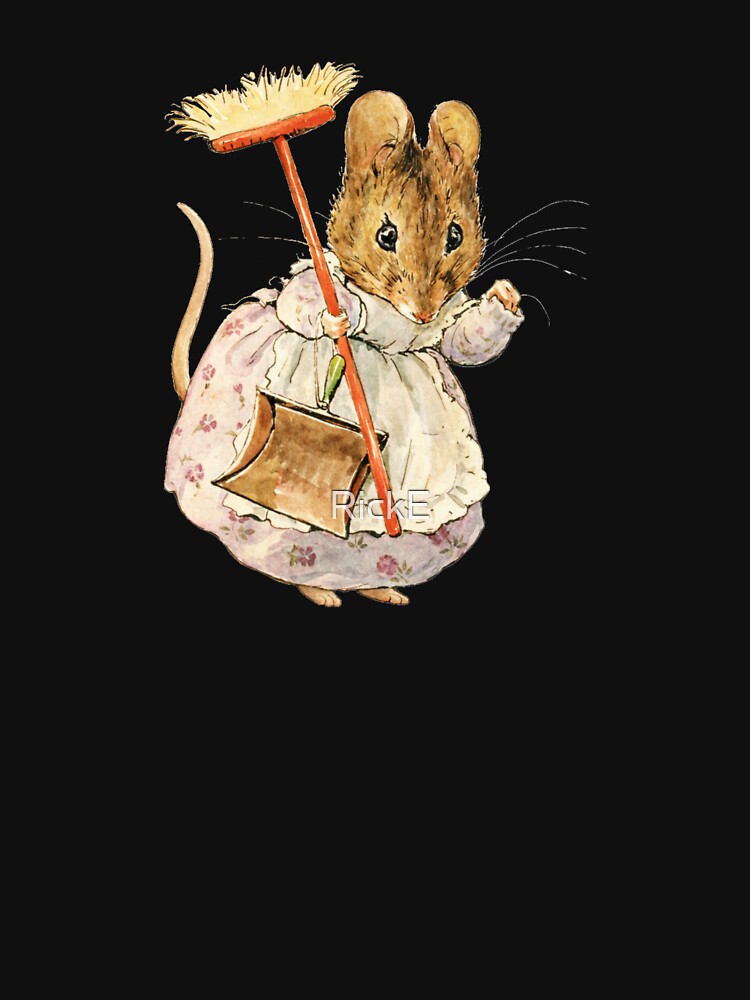 Cute Mouse Watercolor Illustration Cottagecore Maid Design for Animal Lovers by RickE