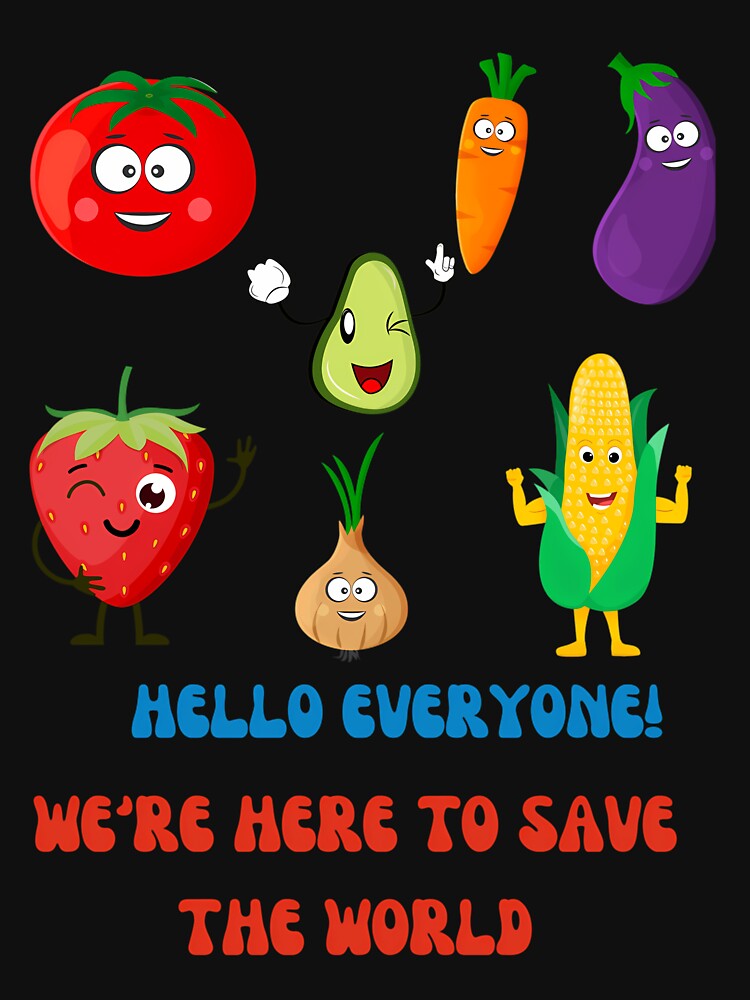 Cartoon fruits and vegetables by RENCAMPOS