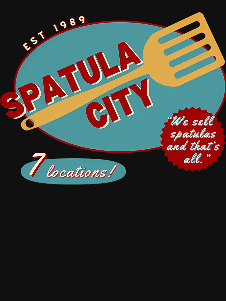 Spatula City retro logo - blue/red by Baby-Care
