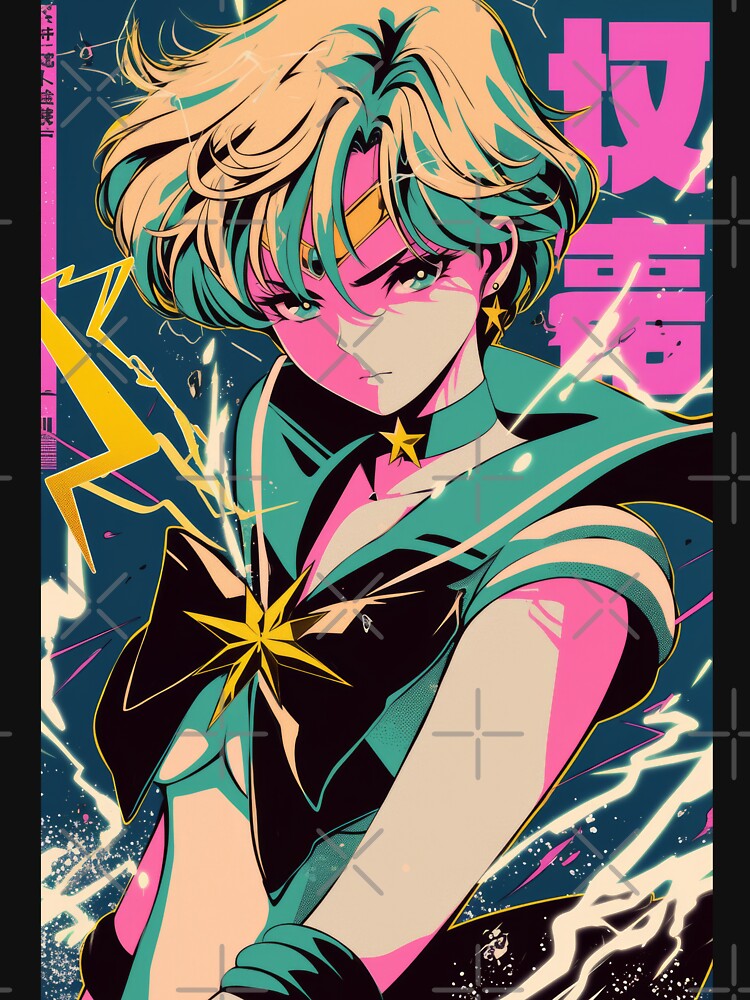 Sailor Uranus Neon Bright Cover by AnimeArsenalPrints