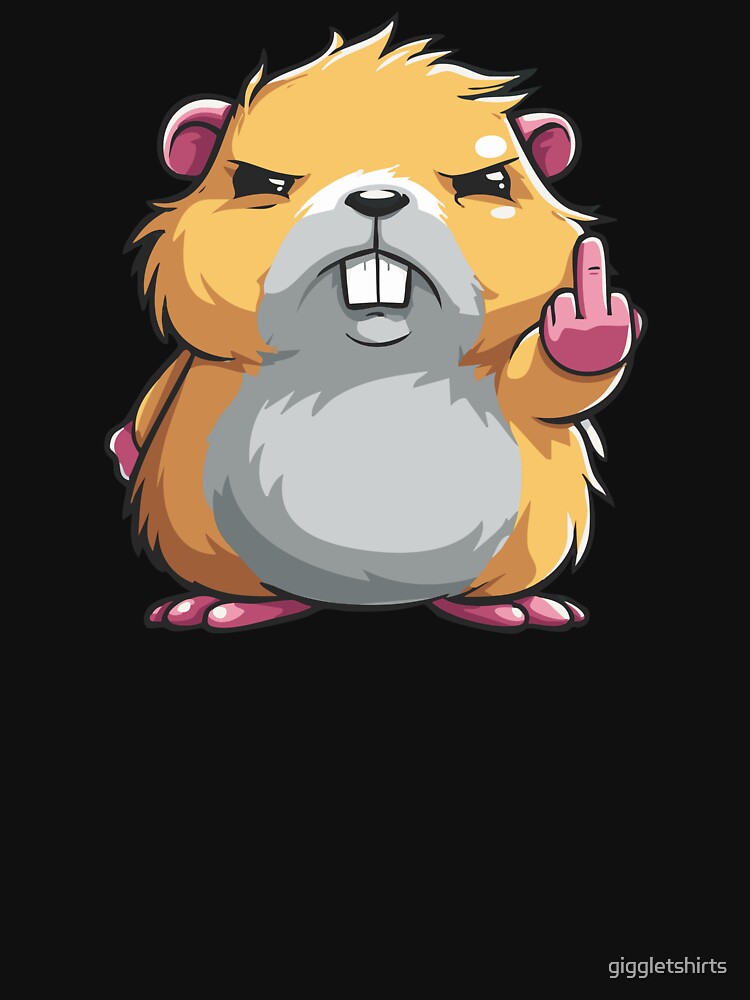 Hamster middle finger by giggletshirts