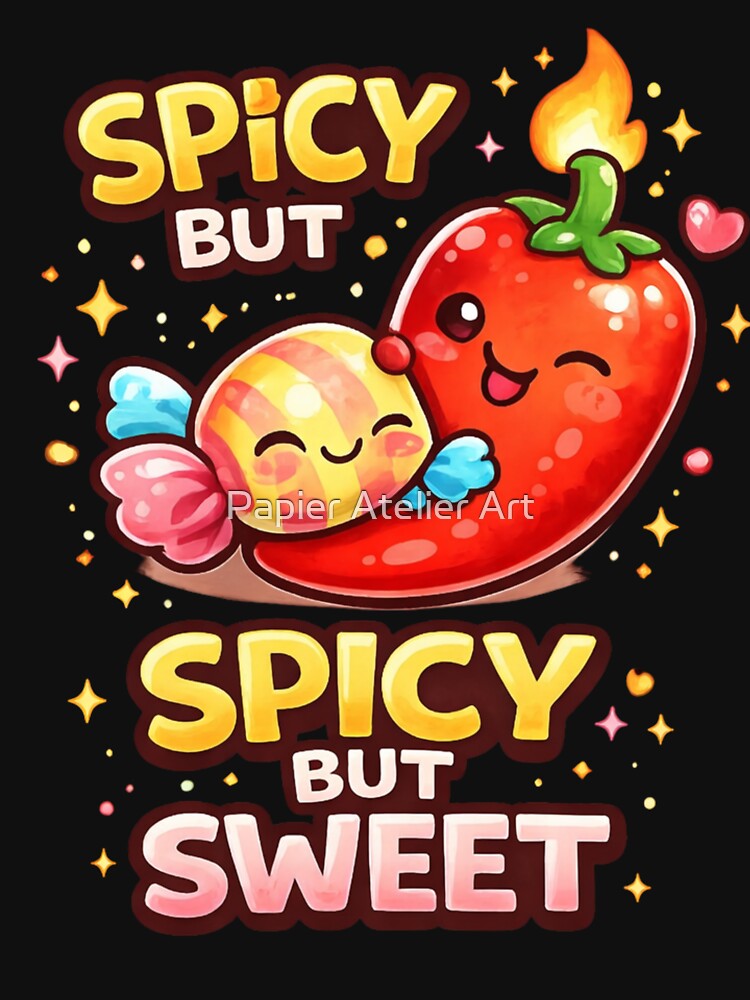 Spicy But Sweet Cute Pepper Pun by Papier Atelier Art