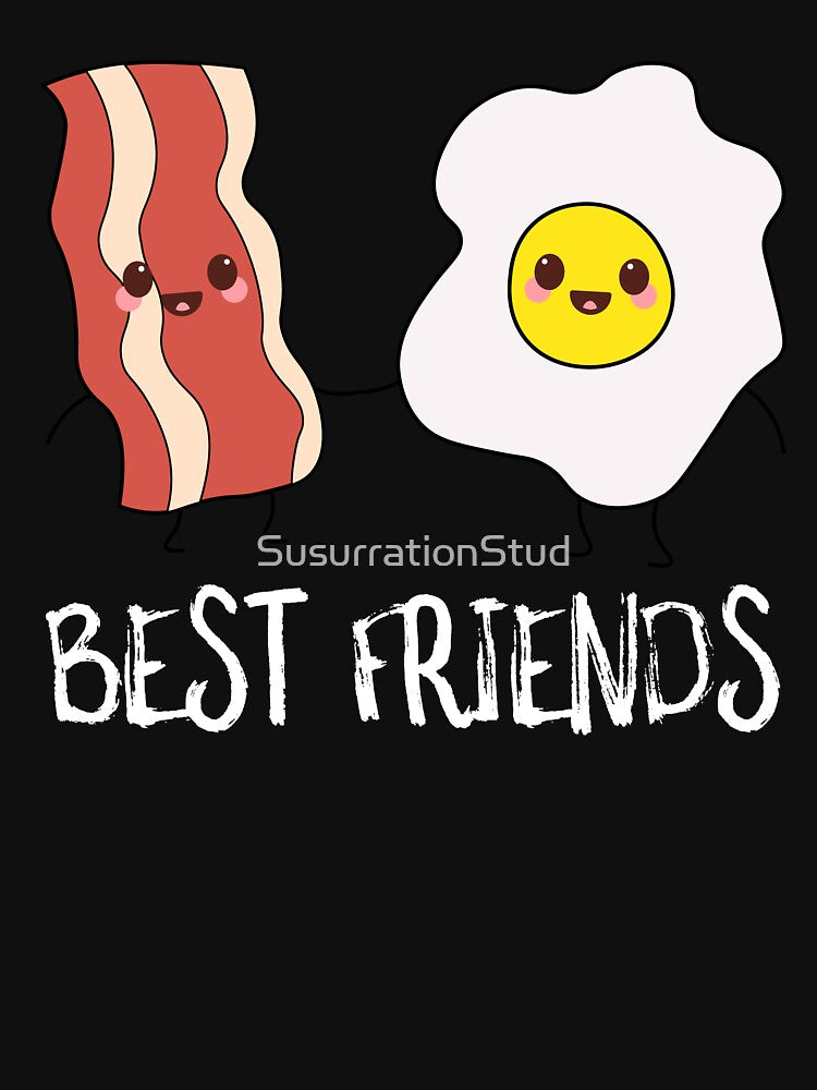 Best Friends Bacon and Eggs Cute Matching Couple by SusurrationStud