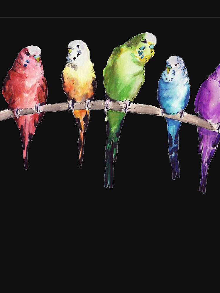 Rainbow budgie birds meme, Rainbow budgie birds stickers, Rainbow budgie birds shirt For Mom Dad Kids by yota habi