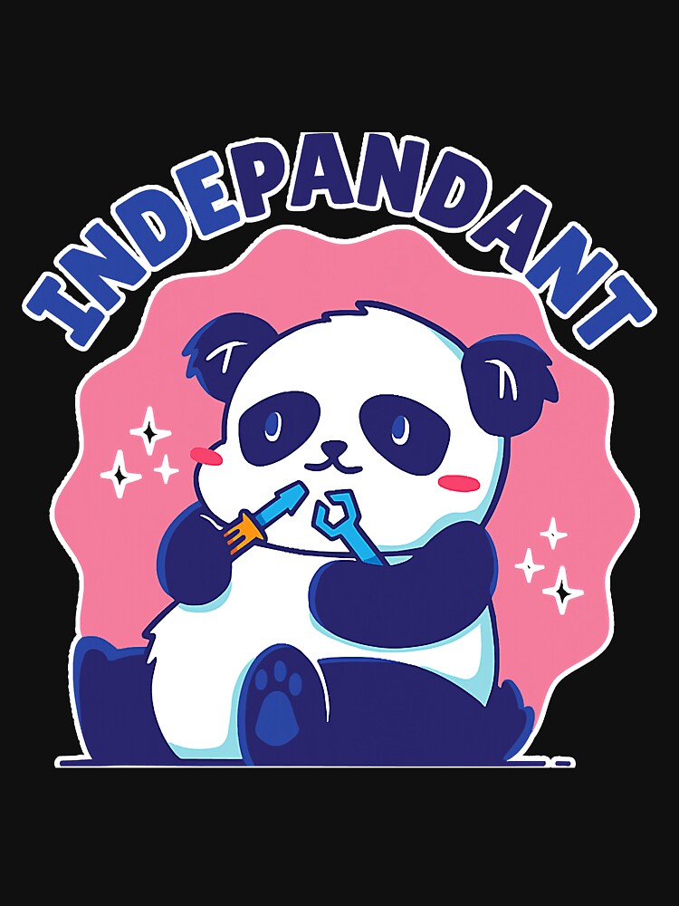 Funny Panda Bear Pun Indepandant by unassertive19
