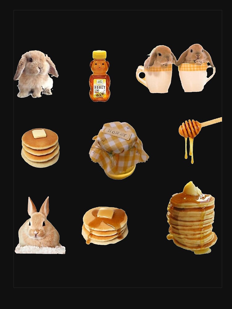 Kawaii cottagecore bunny honey and pancakes meme, Kawaii cottagecore bunny honey and pancakes stickers, Kawaii cottagecore bunny honey and pancakes shirt For Mom Dad Kids by yota habi
