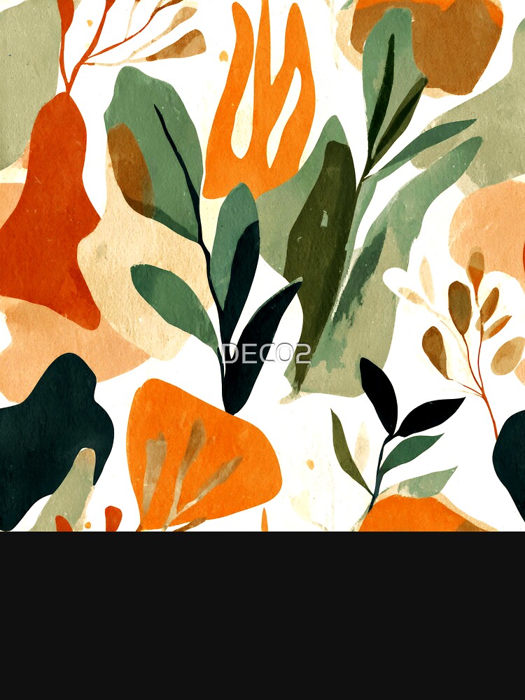 Sophisticated Boho Abstract Designs In Sage And Orange by DEC02