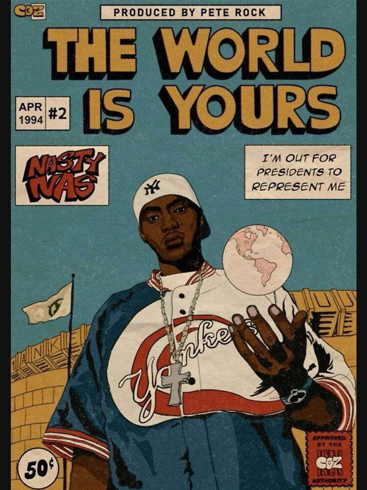 The World Is Yours, Nasty Nas Retro Poster by scottevanse