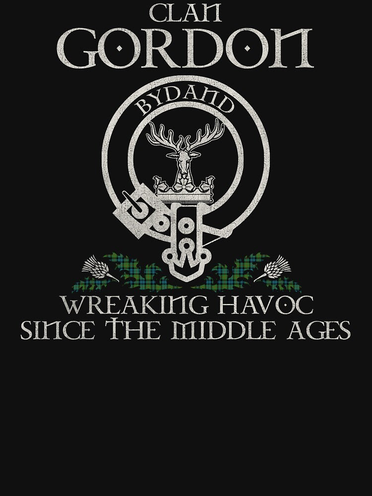 Clan Gordon crest Scottish surname tartan Thistle vintage by Clan1093