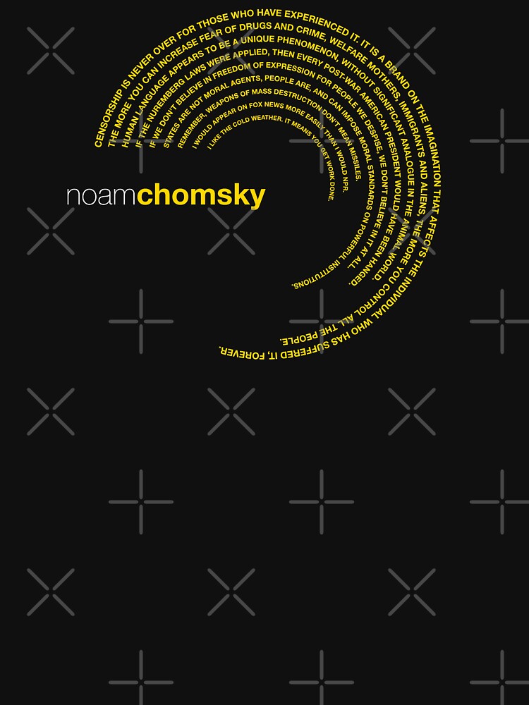 Noam Chomsky famous quotes poster [gold] by CMYKStudio