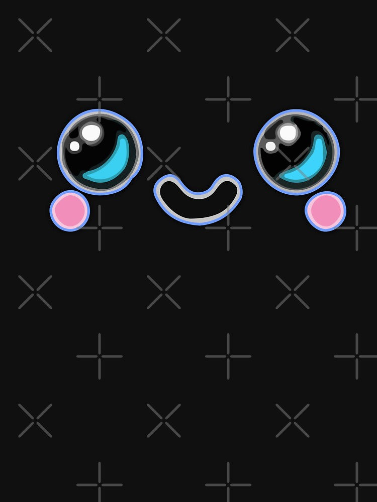Kawaii Cute blue eye content face by Kam-designs